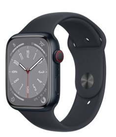 Apple Watch Series 8 GPS 45mm Midnight Aluminium Case with Sport Band Midnight EU