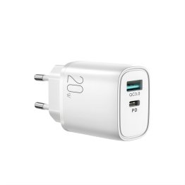 Joyroom fast charger USB-A QC3.0 / USB-C PD 20W White